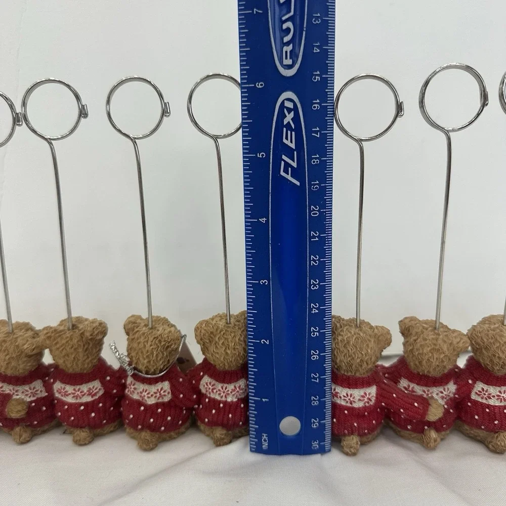 Sia Collection Christmas‎ Teddy Bear Picture Holders 2 Groups of 5 Red sweater